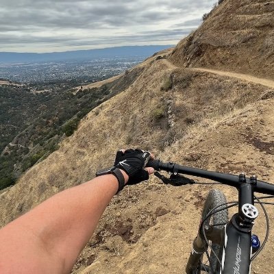Martin's view from a mountain bike on a ridge trail above the valley